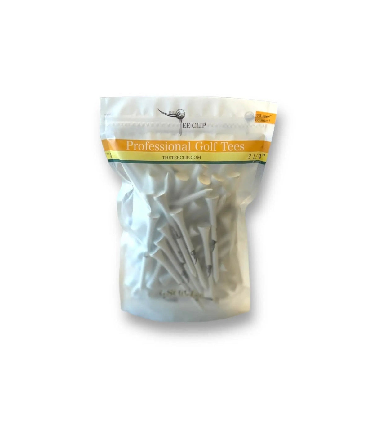The Tee Clip® Wooden Golf Tees – 75 Pack, 3¼ Inch